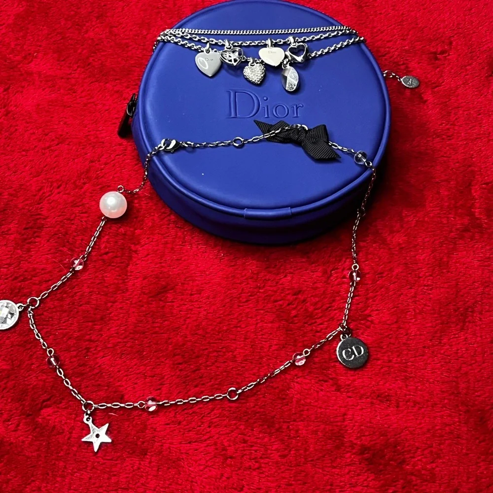Authentic Christian Dior Necklace, Bracelet, and Cosmetics Pouch - Picture 6 of 9